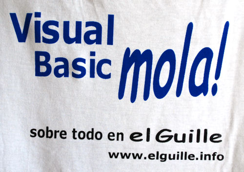 Figura 3. Visual Basic mola... en el Guille (la parte de atrs de la camiseta)