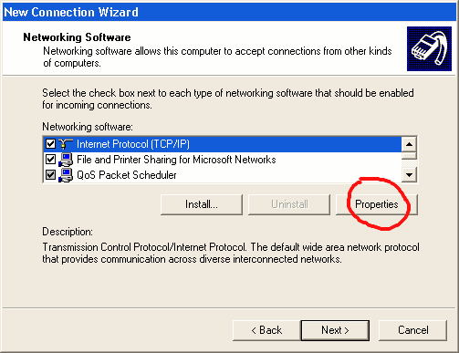 Figura 7. Configurar las IP a usar para esta conexión