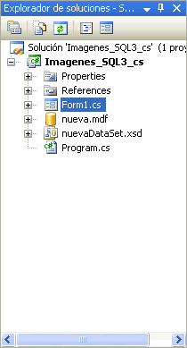 Figura 9. Los ficheros creados por Visual C# 2005 Express