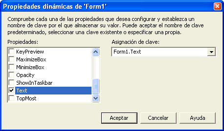 Figura 3. El cuadro de propiedades dinmicas