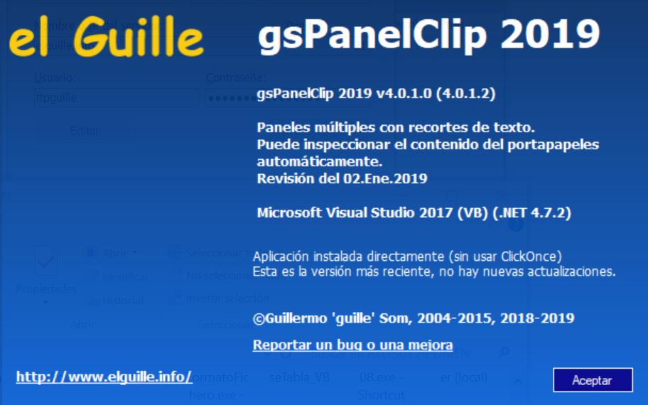 Configuración de gsPanelClip
