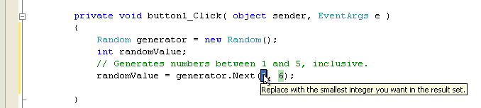 El Code Snippet Random en acci�n