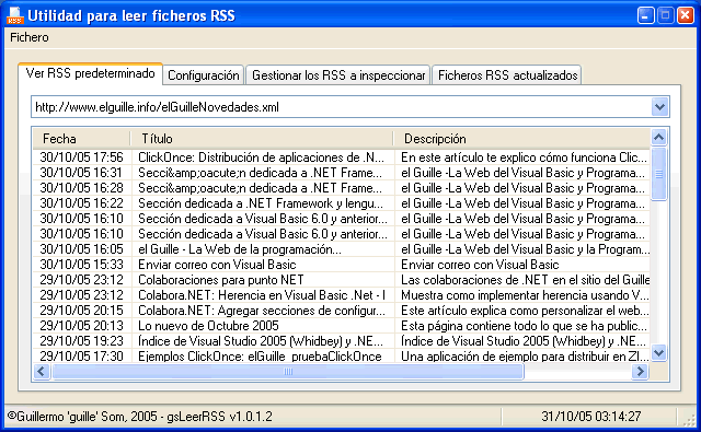 Figura 4. Contenido del fichero RSS