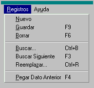 Men� de Registros