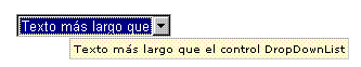 Resultado Tooltip dropDownList