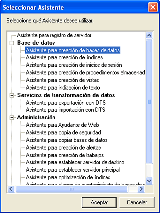 seleccin del asistente