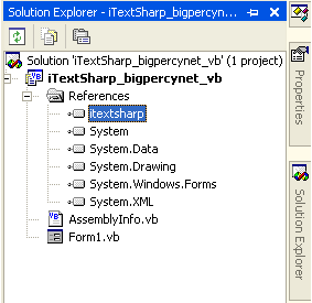 referencia itextsharp agregada