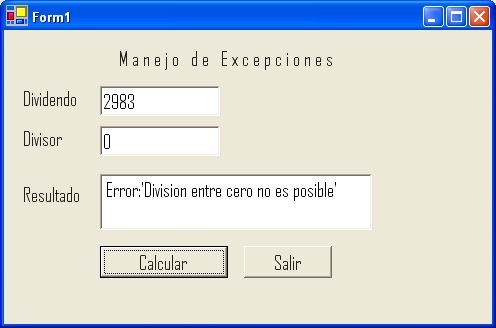 lanzar excepciones propias