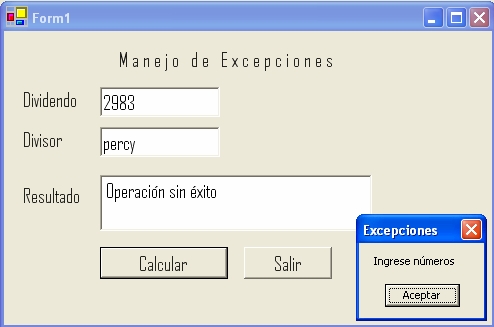 Lanzar excepciones propias