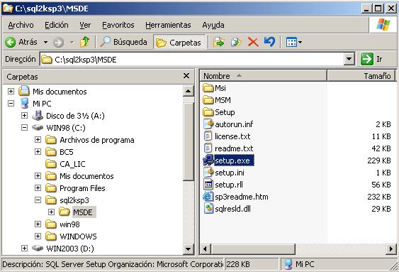 Instalando y Configurando MSDE y SQL Web Data Administrator