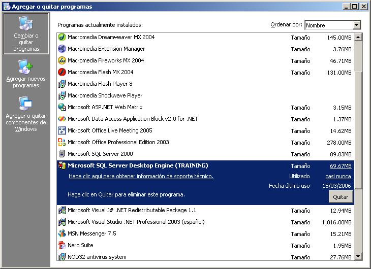 Instalando y Configurando MSDE y SQL Web Data Administrator