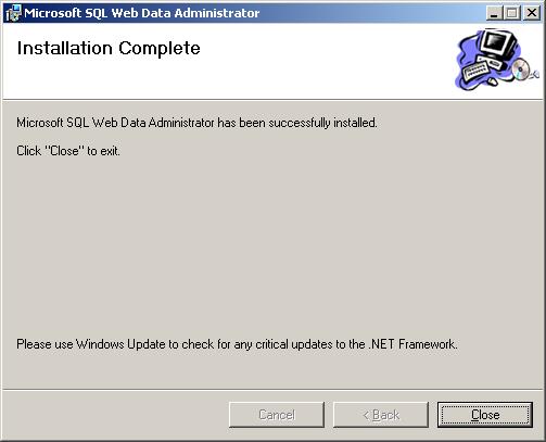 Instalando y Configurando MSDE y SQL Web Data Administrator