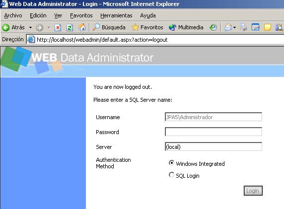 Instalando y Configurando MSDE y SQL Web Data Administrator