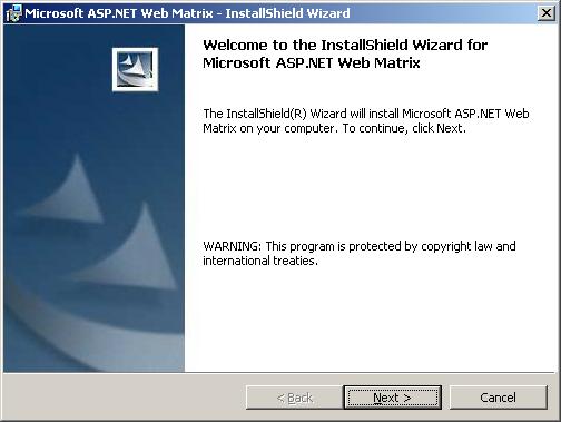 Instalando ASP.NET Web Matrix