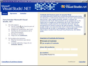 Instalando Visual Studio .NET 2003