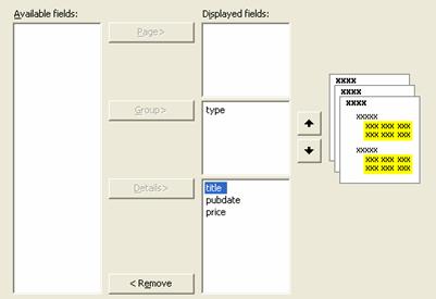 Figura 2. Selector de campos