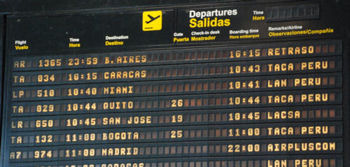 Aeropuerto de Lima, el panel