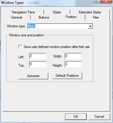 Figura 4. La ficha Position