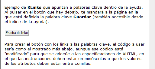 Figura 5. Un botón para acceder a las palabras clave