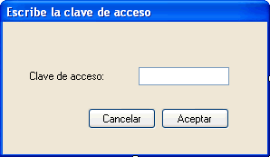 Figura 1. El formulario para la clave de acceso