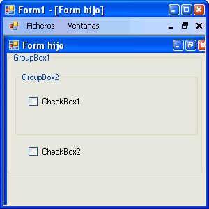 Figura 3. Si el form hijo, en modo diseo, tiene un valor en WindowState distinto de Normal se ver "raro"