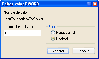 Editar un valor DWORD del registro del sistema