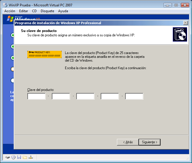 Figura 5. El que sea virtual no quiere decir que no necesite la clave