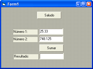 Figura 2. El formulario de prueba de la la librera